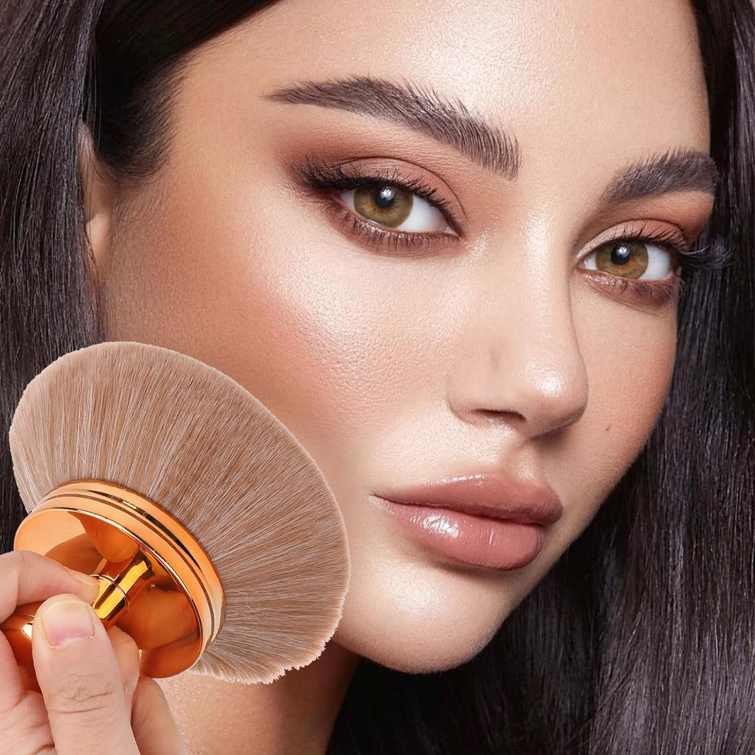 Extra Large Body Makeup Brush Self Tanner Brush Foundation Kabuki Powder Brush Super Soft Round-Head for Face Body Blending Liquid Bronzer Buffing Self Tanning Back Lotion Applicator Flawless image number 1