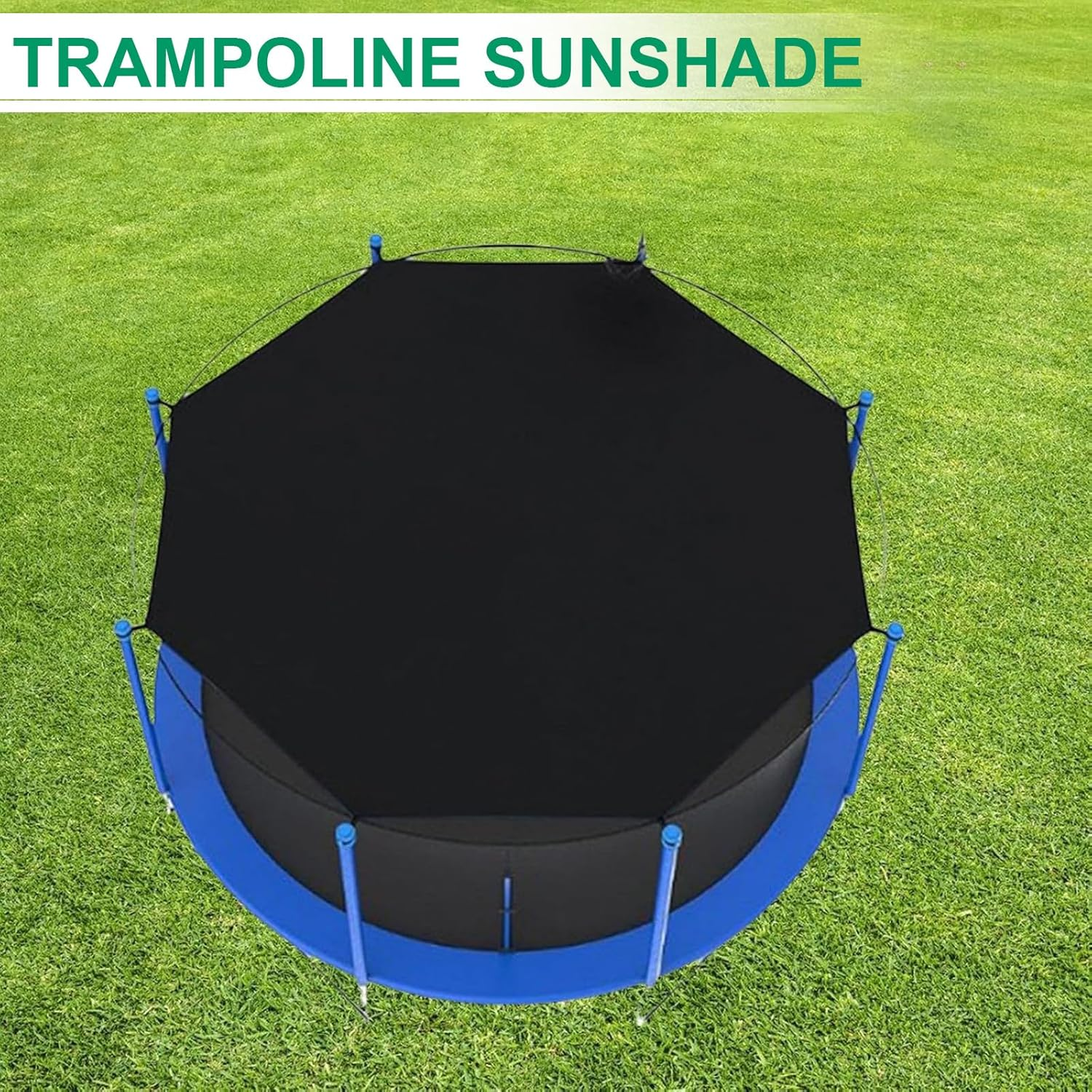 Trampoline Shade Cover, 12Ft Trampoline Tent Cover Trampoline Sun Protection Cover Sun Protection Trampolines Canopy, for Outdoor Anti-Uv Trampoline Accessories image number 5