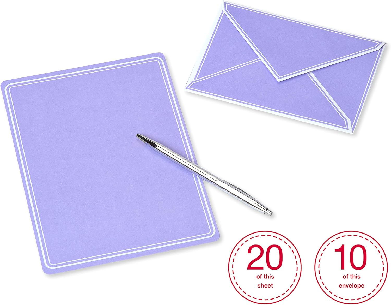 American Greetings Pastel Stationery Sheets and Colored Envelopes (80-Count)