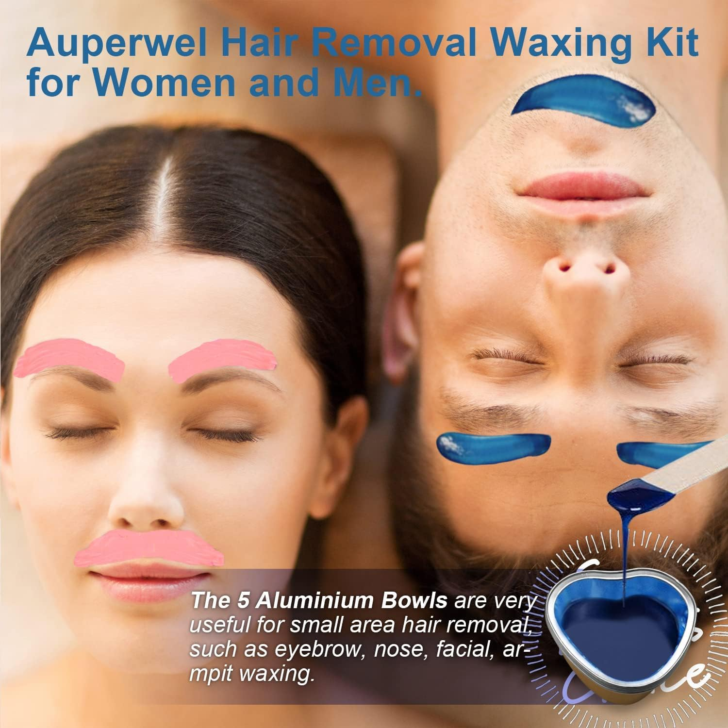 Waxing Kit for Woman Non-Sticky, Teflon-Coated - Wax Warmer for Hair Removal Incl. 300G Wax Beads, 20 Spatulas - Wax Machine or Wax Pot Perfect Brazilian Wax Kit for Women image number 3