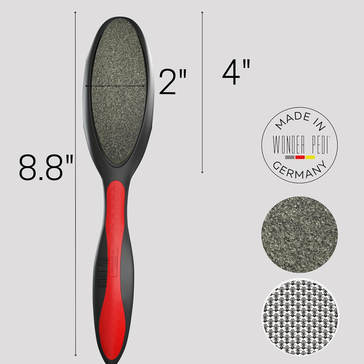 Double-Sided Metal Ceramic Foot File, Foot Callus Remover, Made in Germany, Feet Scrubber Dead Skin, Heel Scraper for Cracked Heel Repair, Professional Foot Rasp image number 4