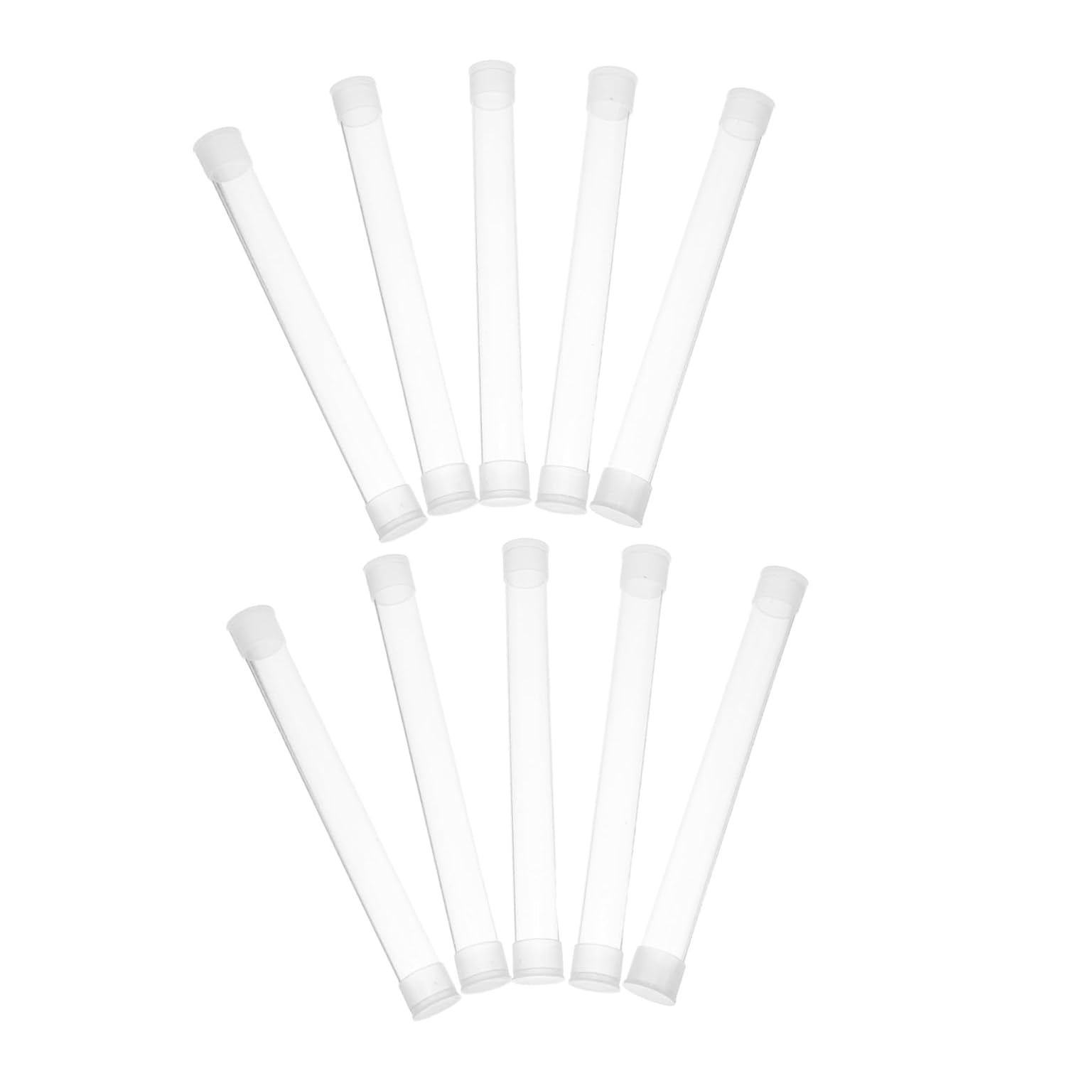 Mipcase 10Pcs Thermometer Tube Thermometer Case Holder Protector Case Waterproof Plastic Safety Plastic Carry Tube Transparent Pp image number 5