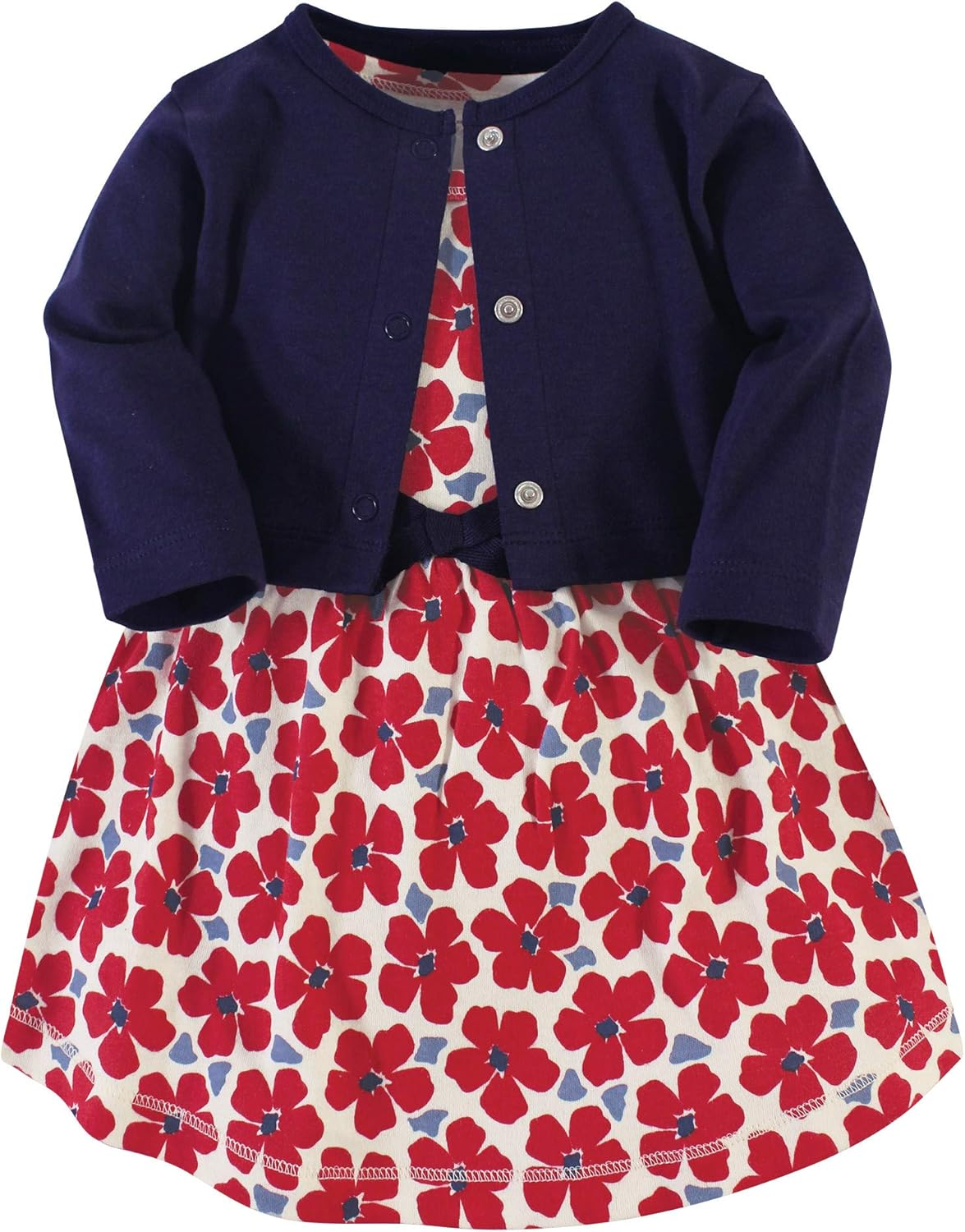 Touched by Nature Baby Girls Organic Cotton Dress and Cardigan image number 4