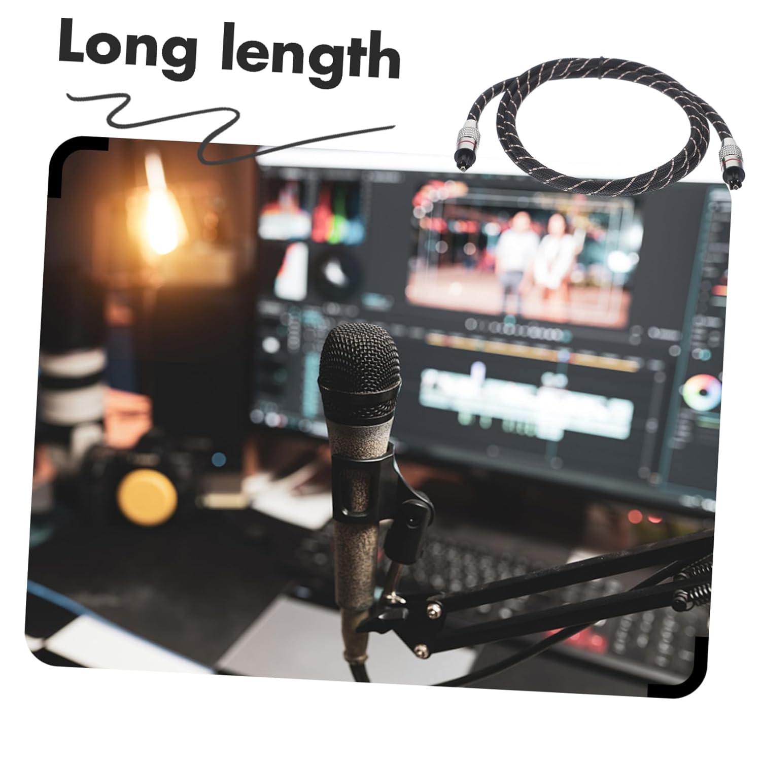 SECFOU Optical Fiber Audio Cable Digital Spdif Output Cord for Home Theater Tv Home Office Use image number 5