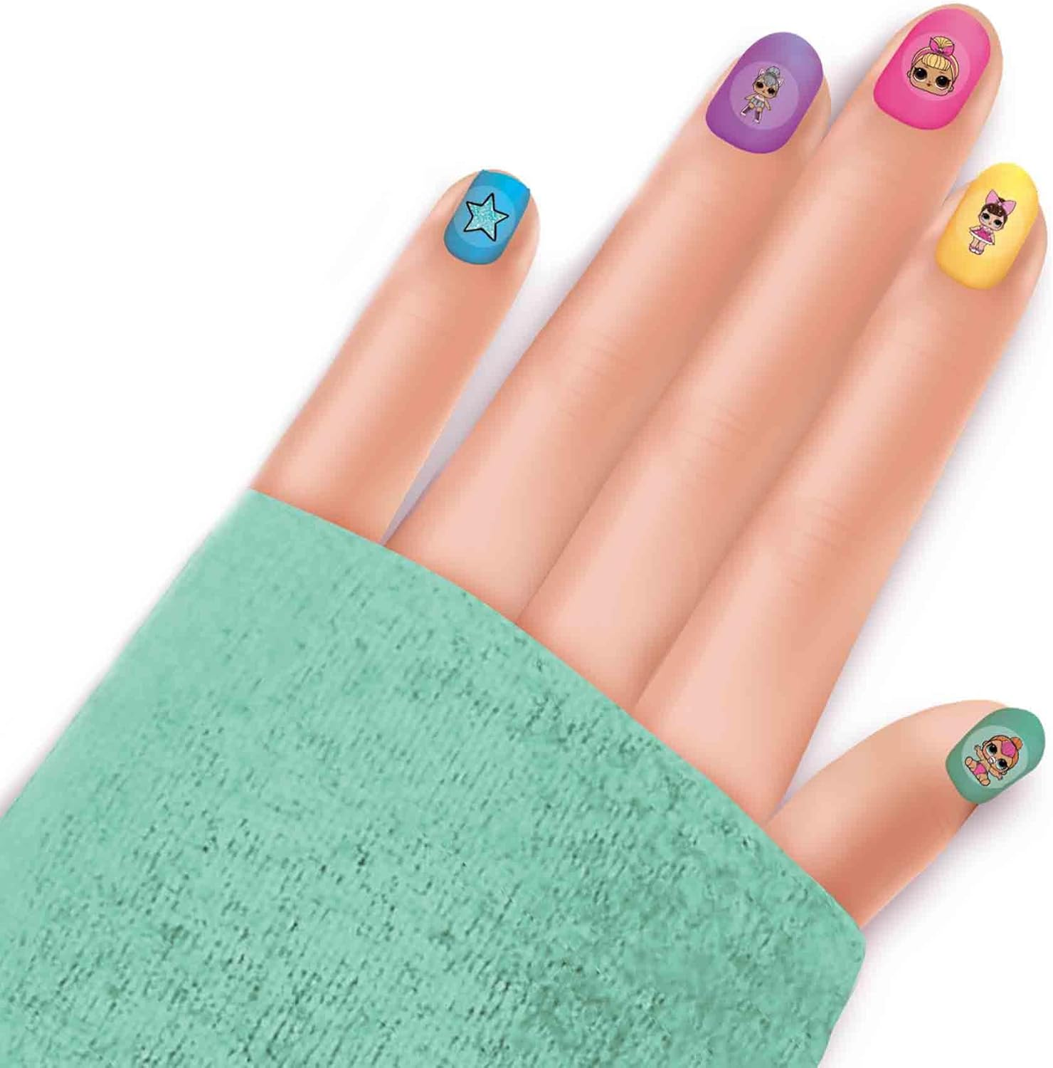 SES Creative 14193 L.O.L. Surprise L.O.L. Nail Transfers, Bunte Aufkleber