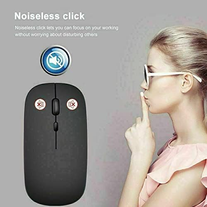 Optical Wireless Bluetooth 5.1 Slim Rechargeable Mouse for Laptop image number 2