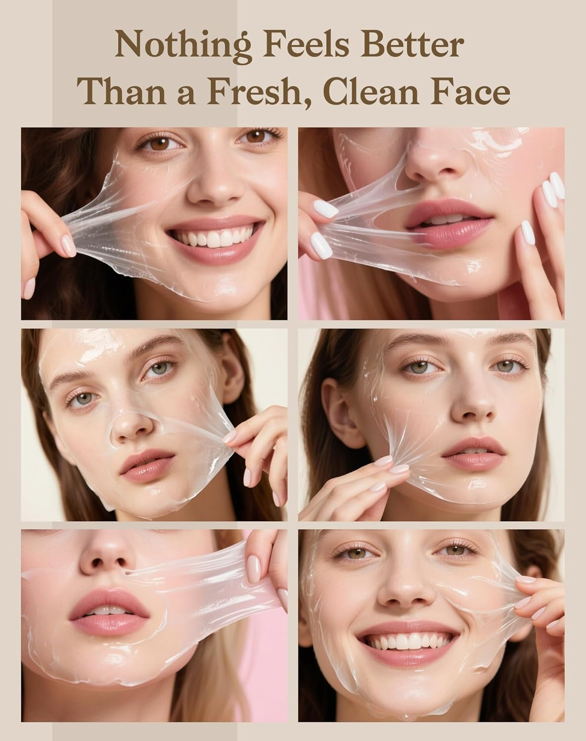 Dewyhour Collagen and Rice Overnight Wrapping Moisturizing Mask: Collagen Face Mask, Hydrolyzed Peel off Mask for Glowing Skin, Elasticity & Hydrating, Rice Extract, 2.53 FL.OZ image number 6