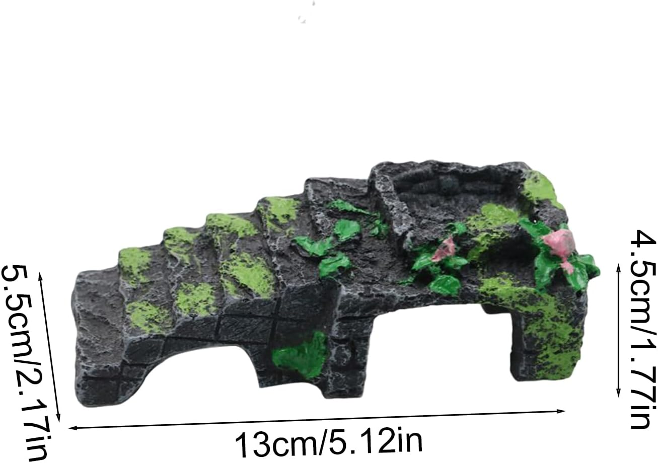 Hermit Crab - 5.12X2.17 Inches Climbing Ladder Water Bowl for Reptiles Tank, Feeding Ramp with Durable Safe Design, Baby Toys Crab for Frogs Lizards Turtle Snake Hamsters Geckos Aquarium Cage image number 1