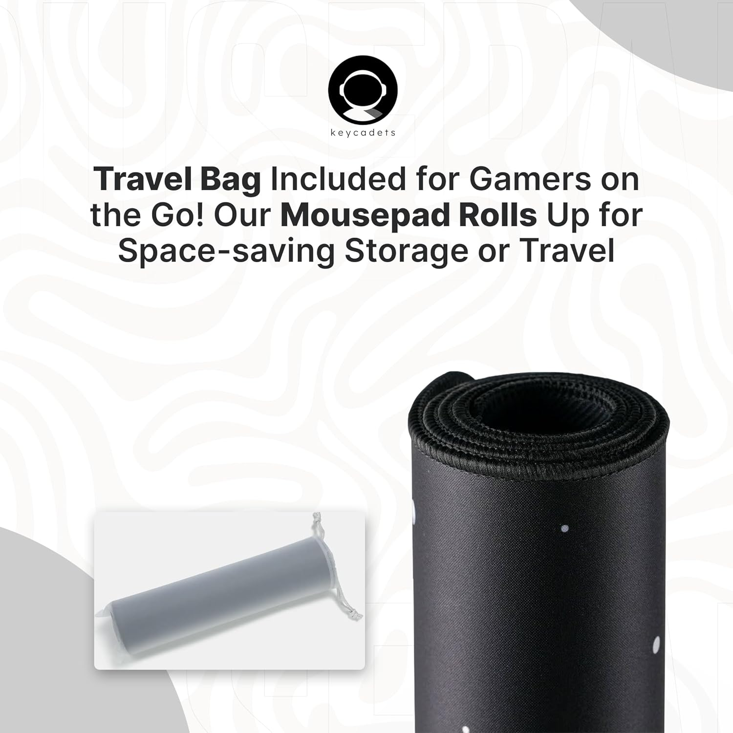 Keycadets Gravity Gaming Mouse Pad, Large Desk Pad for Keyboard and Mouse, Non-Slip Mousepad Gaming Desk Mat with Foam Core, Anti-Fray Lock Stitching and Low Friction Cloth Surface (35.4&rdquo; X 15.8&rdquo;) - Dark image number 6