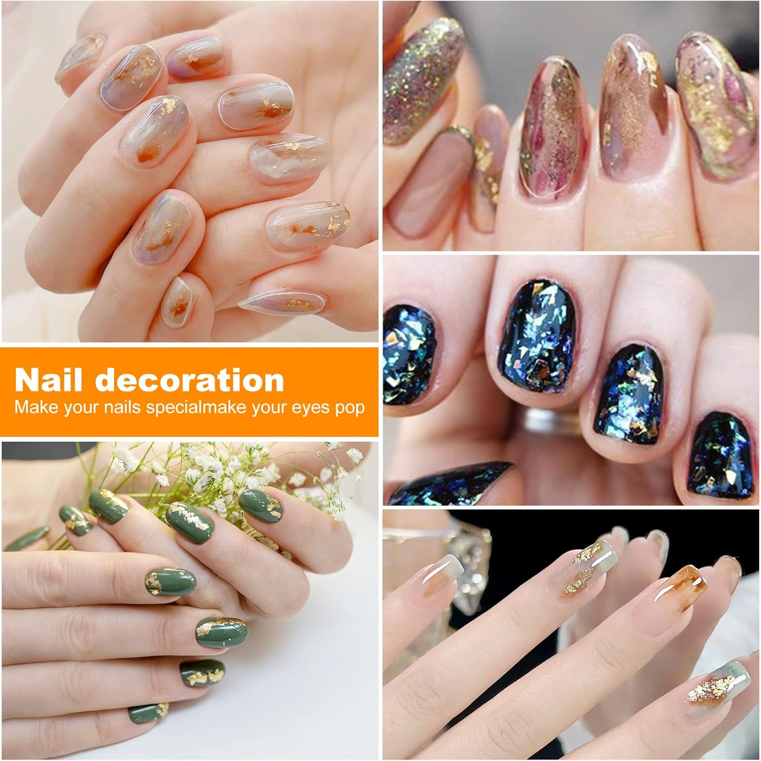 Gold Leaf Gilding Sheets 100 Sheets Imitation Leaf Sheets Gold Foil Sheets Metal Gold Leaf Papers for Gilding Crafts Paintings Arts Crafts Project Nail Deco Furniture Making Earring 8X8.5Cm (Gold) image number 2