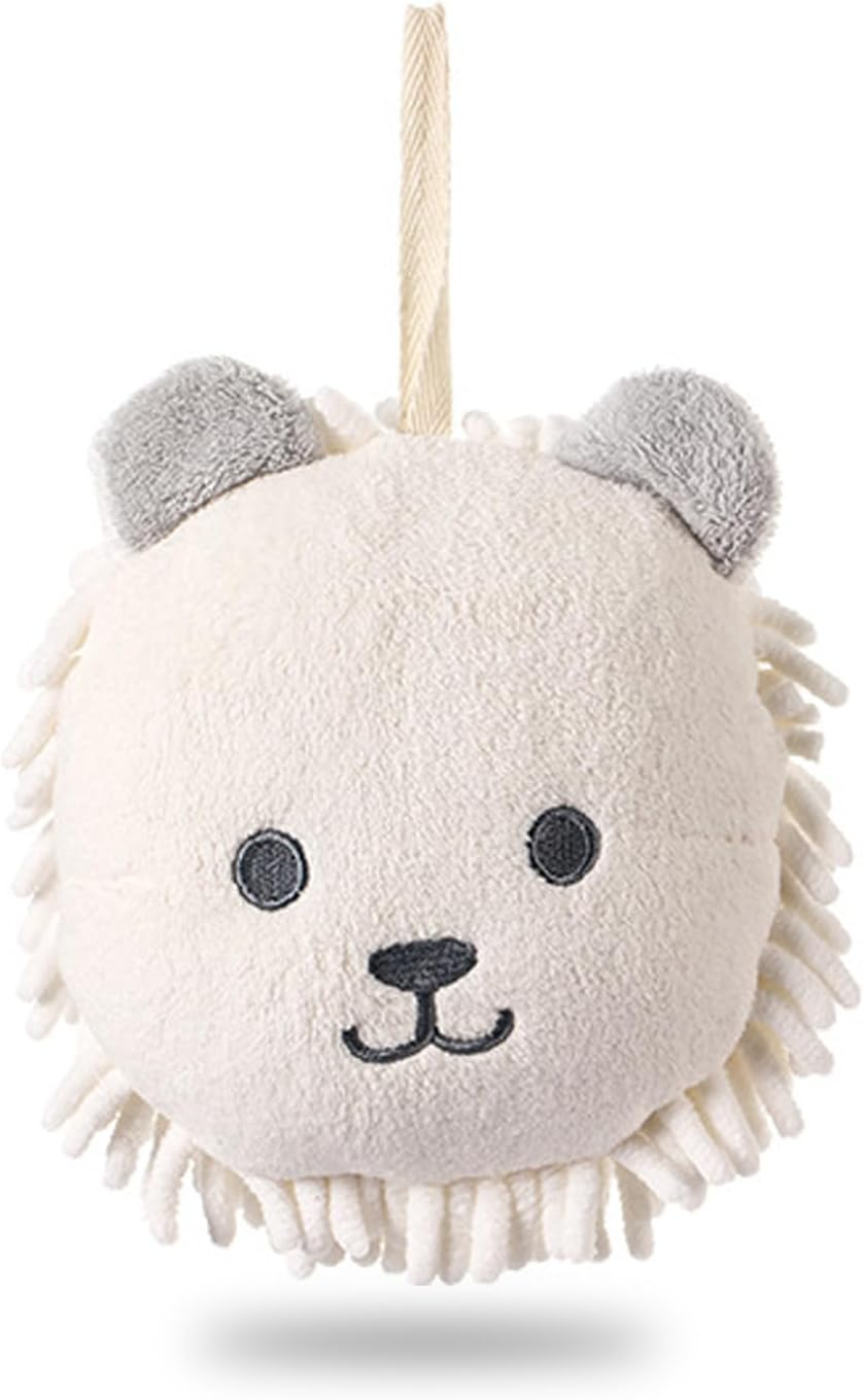 Microfiber Hanging Hand Towel &ndash; Super Absorbent, Quick-Drying, Soft & Plush with Convenient Loop for Bathroom & Kitchen Use (White) image number 1