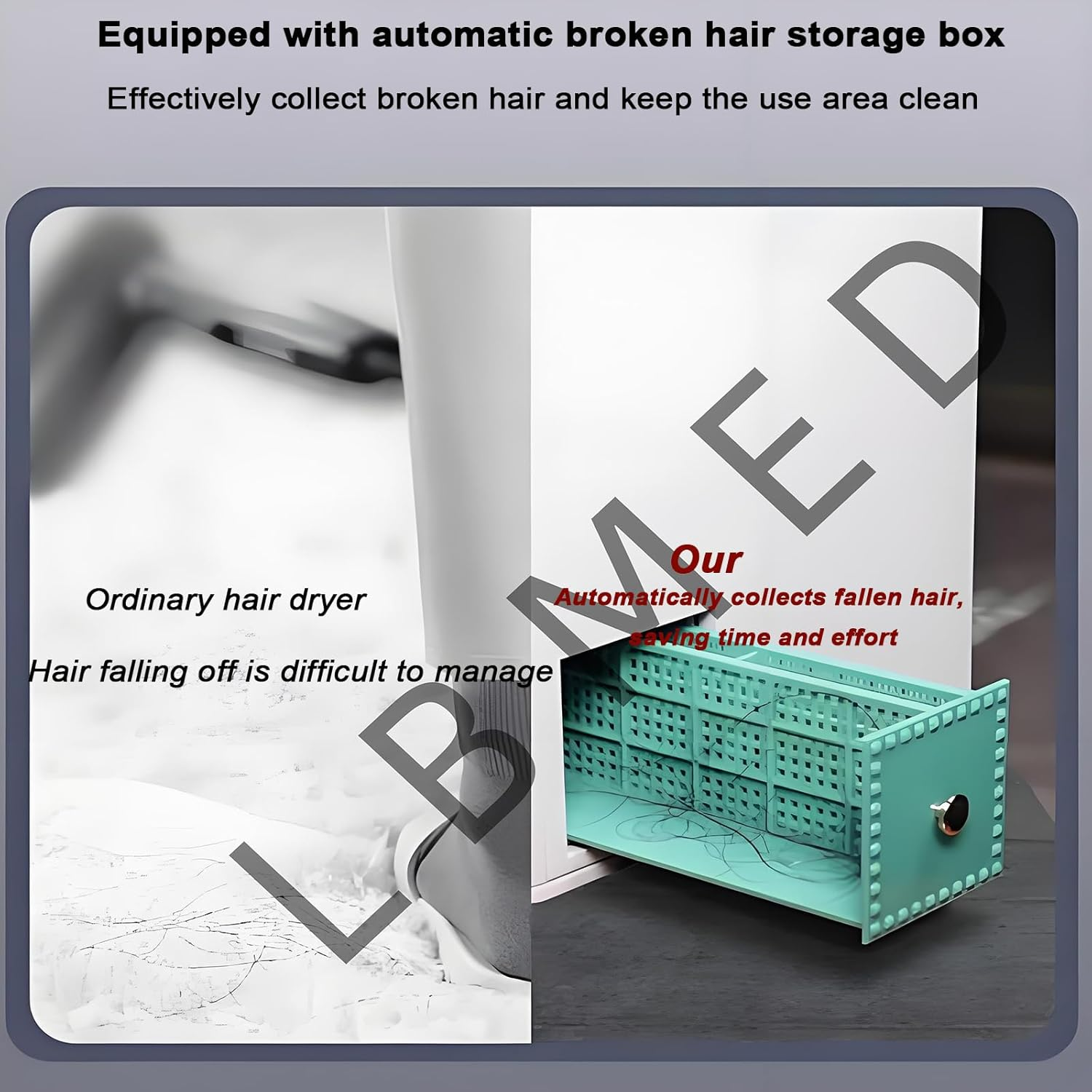 Standing Hair Steamer, Automatic Hair Drying Machine with Broken Hair Collection Box, Adjustable Temperature and 2-4Min Quick Drying, Healthy Scalp Care, Soft Non-Drying, Low Noise, for Salon image number 1