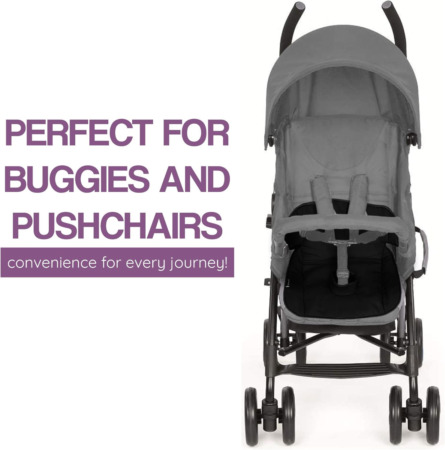 Car Seat Protector for Potty Training | Travel Potty Cover from Spillages, Nappy Leaks & Toilet Training| Piddle Pad Fits All Carseat & Buggy, Age: 6M-4 Years Old |Keeps Seat Clean & Dry! Black image number 2