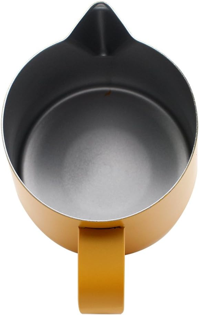 Dianoo Stainless Steel Frothing Pitcher Jug Steaming Pitcher Suitable for Coffee, Latte and Frothing Milk 350Ml Yellow image number 3
