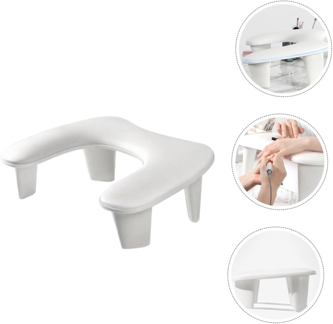 SAFIGLE Portable PU Leather Nail Arm Rest Stand Adjustable Angle Multi-Functional Hand Cushion for Nail Technicians Ergonomic Design for and Manicure image number 3