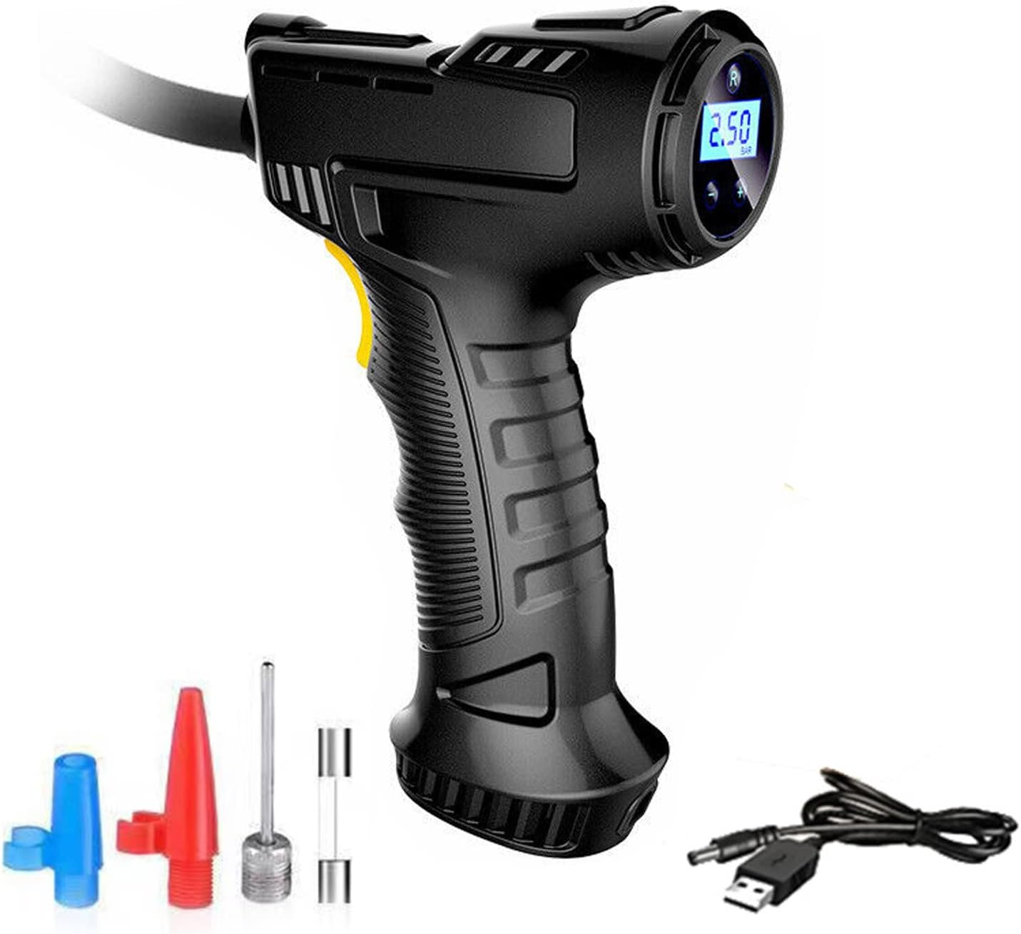 Automatic Cordless Car Tyre Inflator Handheld LCD Digital Air Compressor Pump for Car, Bike, Motorcycle, Balls image number 4