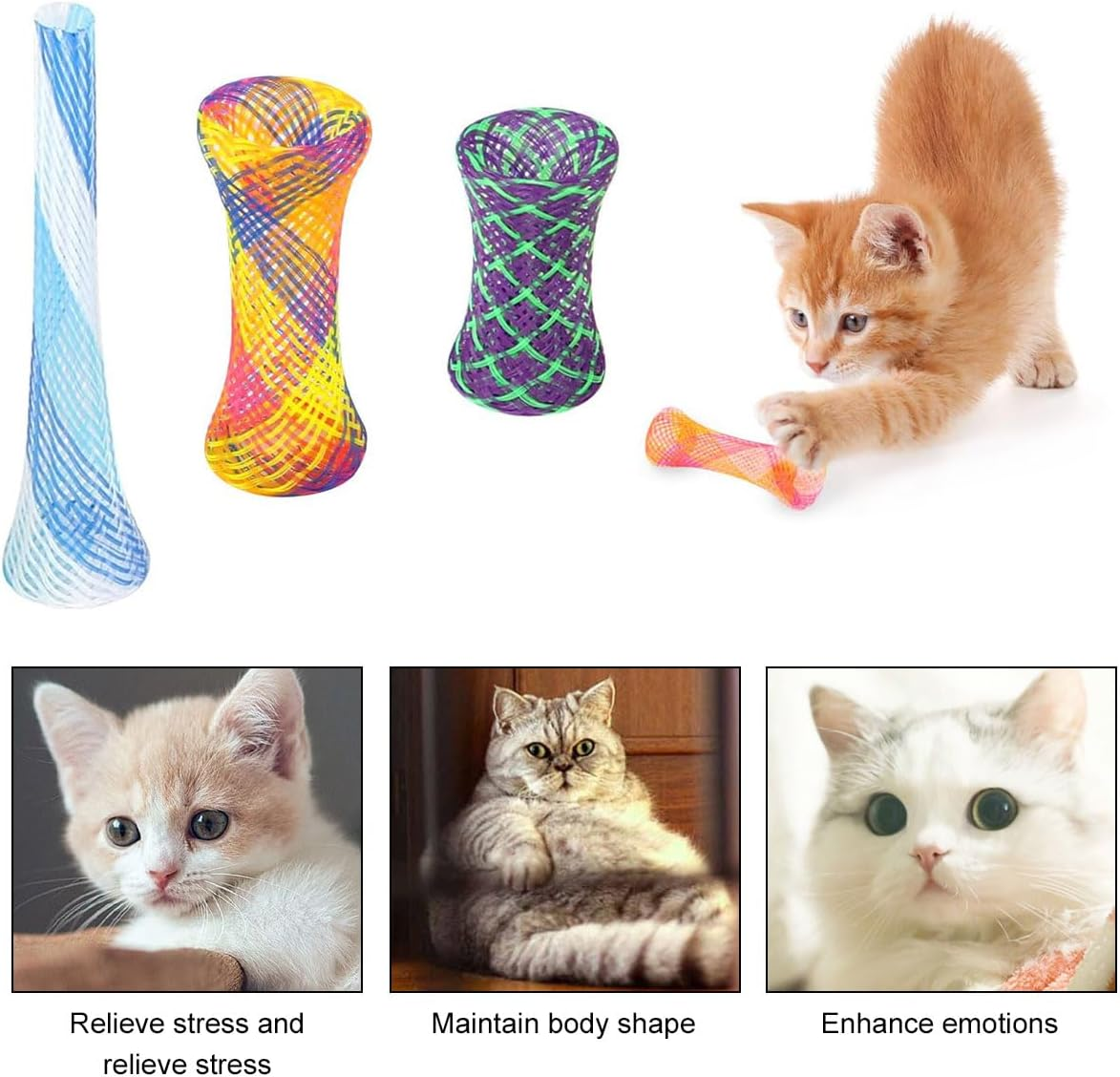 Cat Toy, Cat Spring Toy, Colourful Creative Plastic Spiral Springs Spiral, Interactive Spiral Cat Toy, Plastic Spiral Springs, Spiral Cat Toy, Toy Spiral Springs, 20 Pieces image number 4