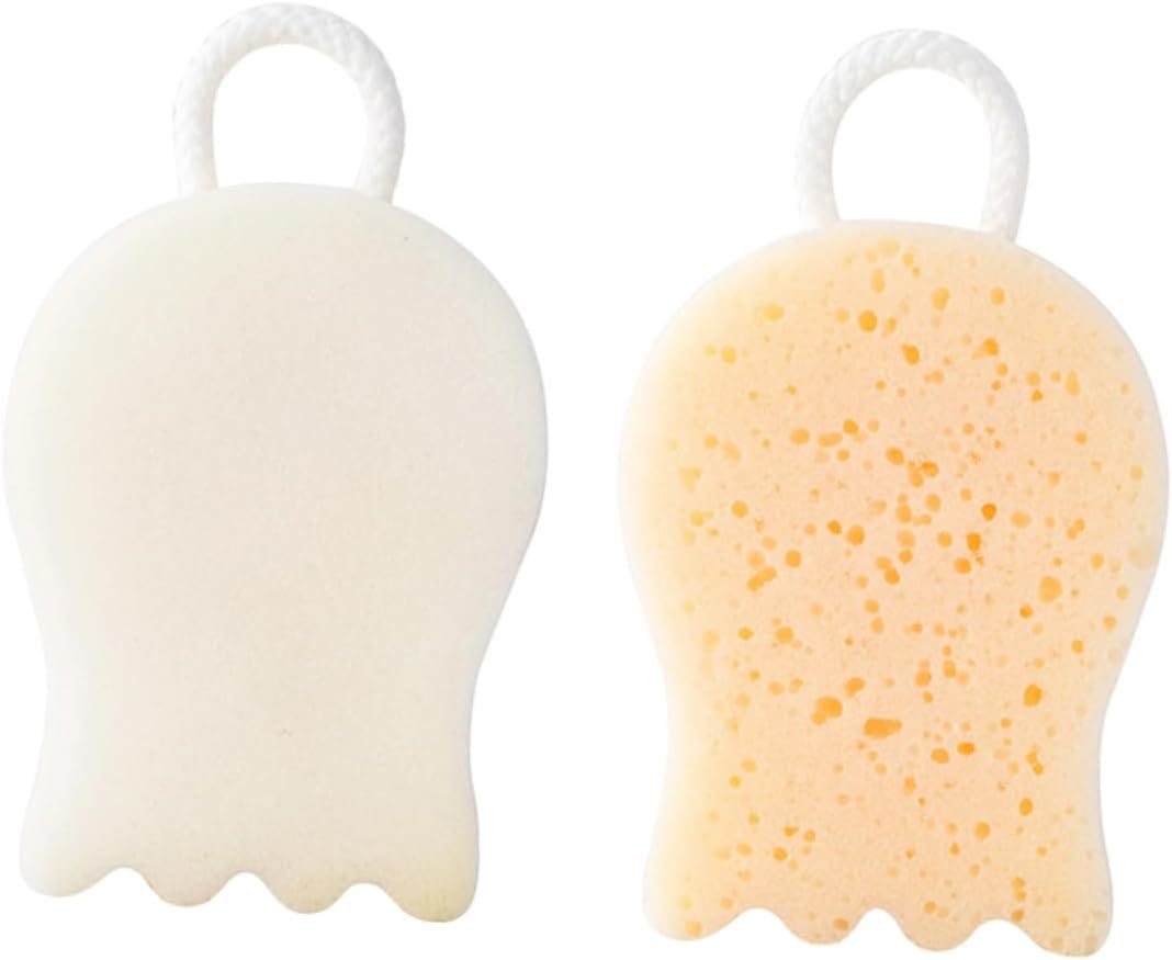 2Pcs Soft Exfoliating Shower Balls for Gentle Skin Cleaning Practical Rubbing Balls for Daily Body Scrubbing White Mesh Bath Sponge image number 5