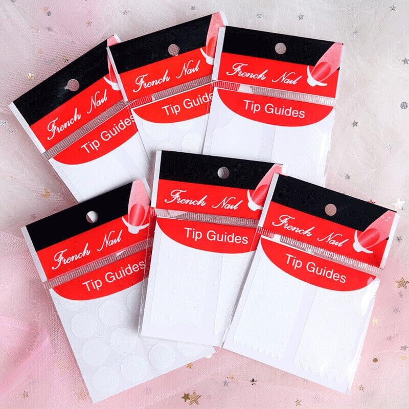 AIMALL 100PCS French Tip Nail Decoration Strip Stickers, Precision Nail Art Stencil Guides for Flawless Manicure Designs, Easy Application for DIY Nail Art image number 6