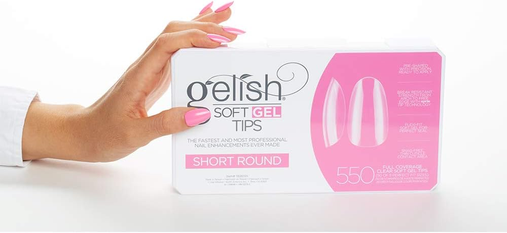 Gelish Short round Soft Gel Nail Tips (Box of 550) image number 2