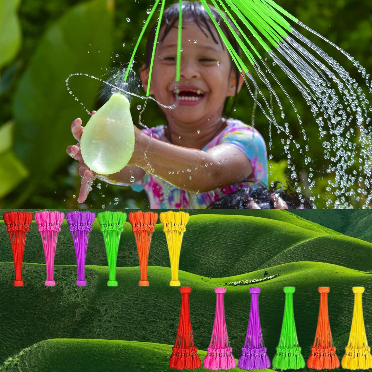 SHOPPY Water Balloons (Pack of 555), Self-Sealing Bunch of Water Balloons Pack-Rapid Filling in Just 60 Sec, Assorted Colors, Bio-Degradable, Scent Free, Outdoor Fun for Kids and Adults image number 4