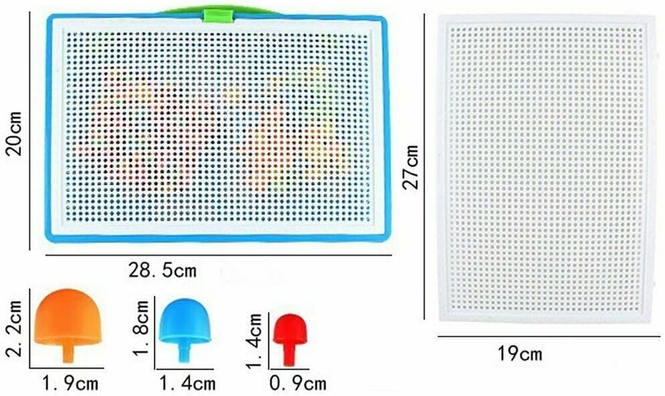 296Pcs Mushroom Nails Pegboard, Educational Colourful Mushroom Nails Jigsaw Puzzle Building Bricks, Creative DIY Mosaic Toys, Birthday Girls Boys image number 4