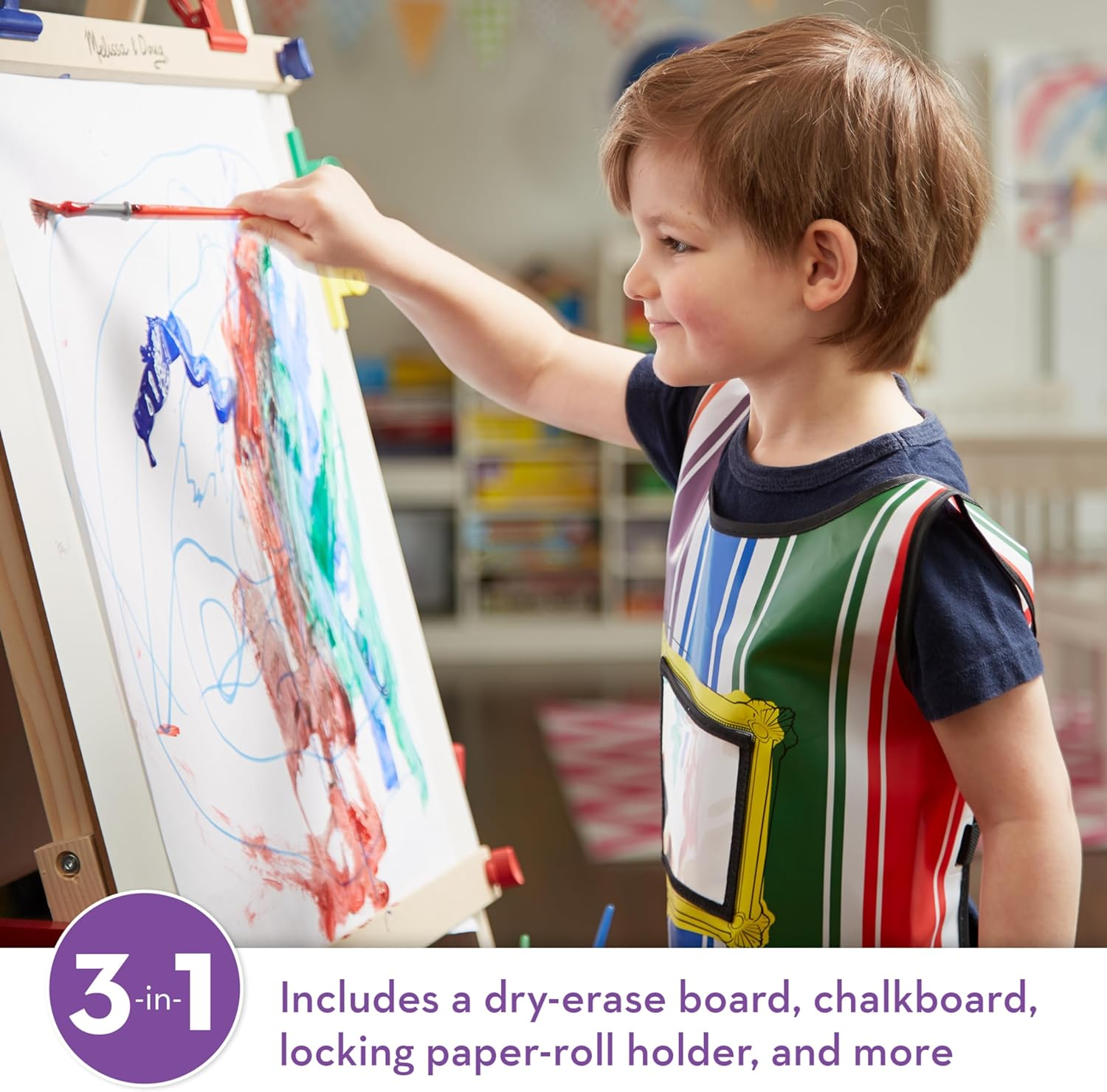 Melissa and Doug - Deluxe Wooden Standing Art Easel