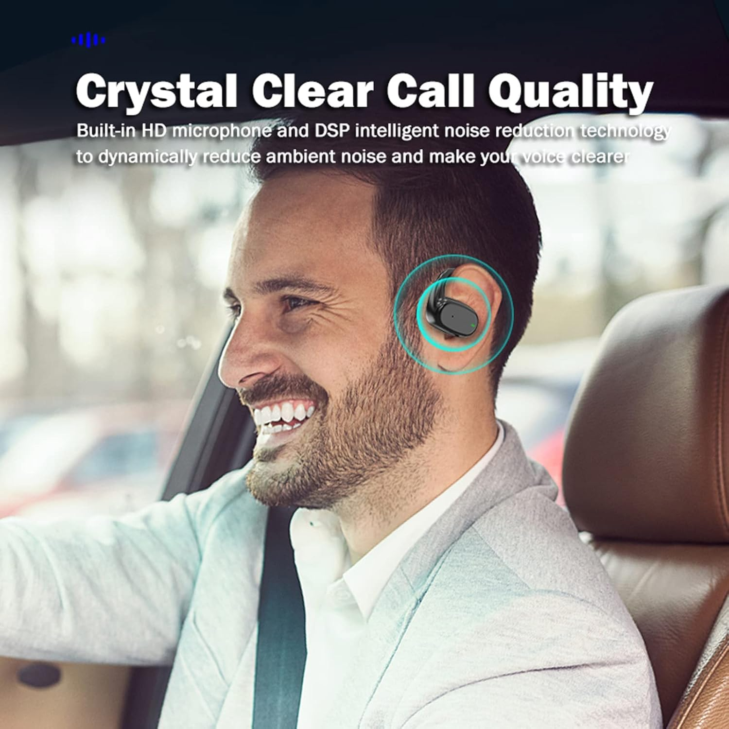 Xmenha-Zxy-Wmy-Yj76-Schwarz Bone Conduction Wireless Open Ear Headphones Bluetooth Single Earbud Black image number 2