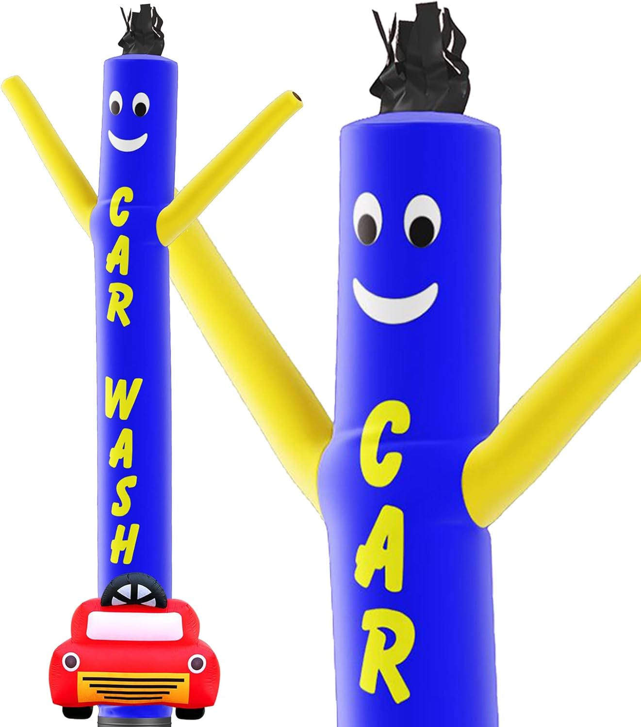 Lookourway Car Wash with Car Shape Air Dancers Inflatable Tube Man Attachment, 10-Feet (No Blower)