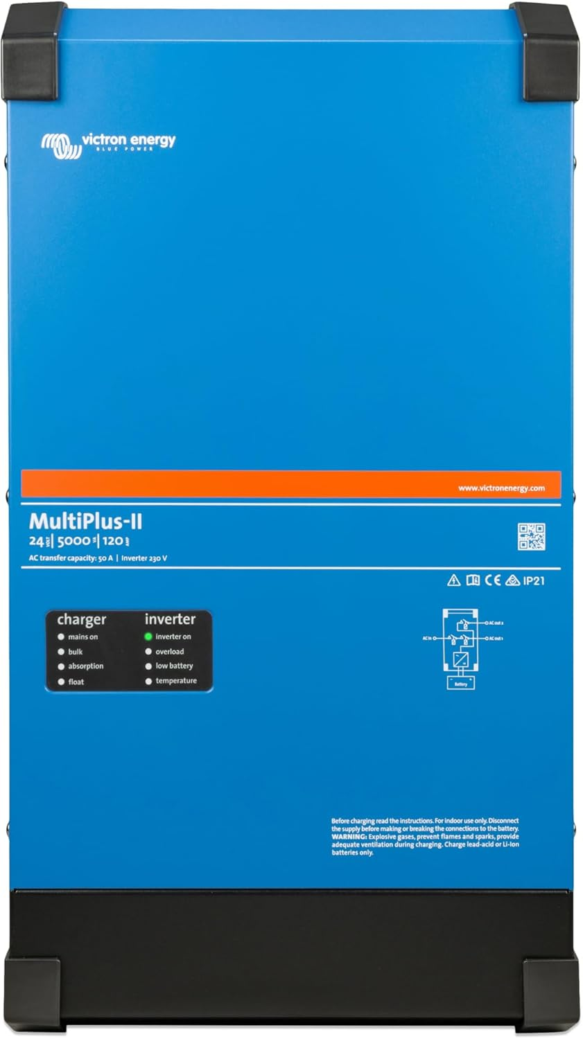 Victron Energy Multiplus-Ii 3000VA 48-Volt 230V Pure Sine Wave Inverter 35 Amp Battery Charger image number 2