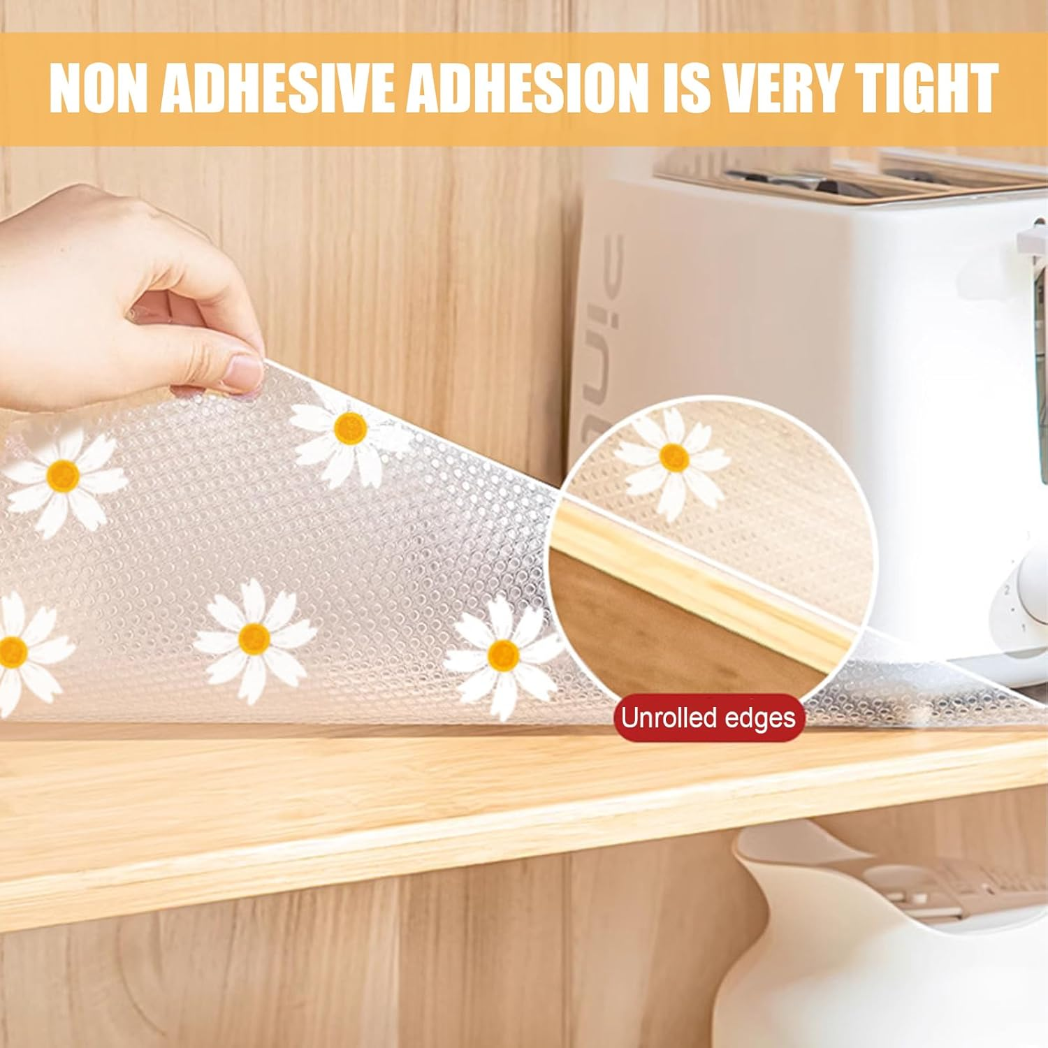 Drawer Liner 30Cm*300Cm Shelf Liner, Washable Fridge Liners, Non-Slip Oil-Proof Cabinet Paper Drawer Liner, Eva Plastic Drawer Liner Cupboard Pad for Kitchen Cabinet, Refrigerator, Shelves, Storage