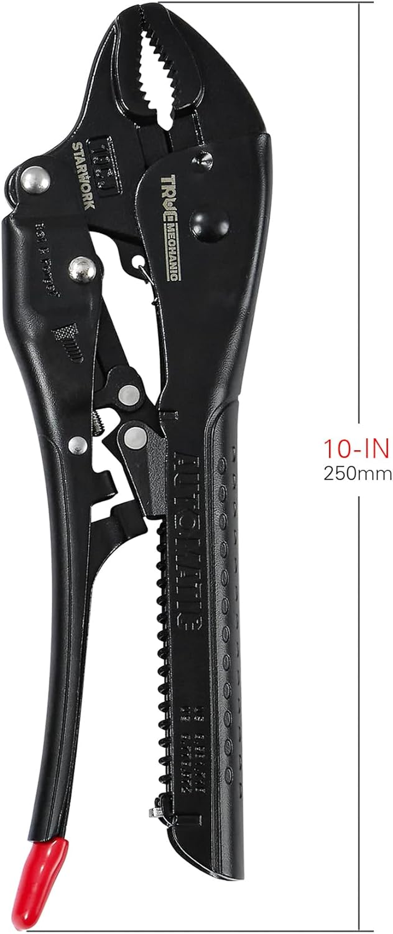 STARWORK TRUE MECHANIC&trade; Automatic Curved Jaw Locking Pliers 10-Inch image number 4