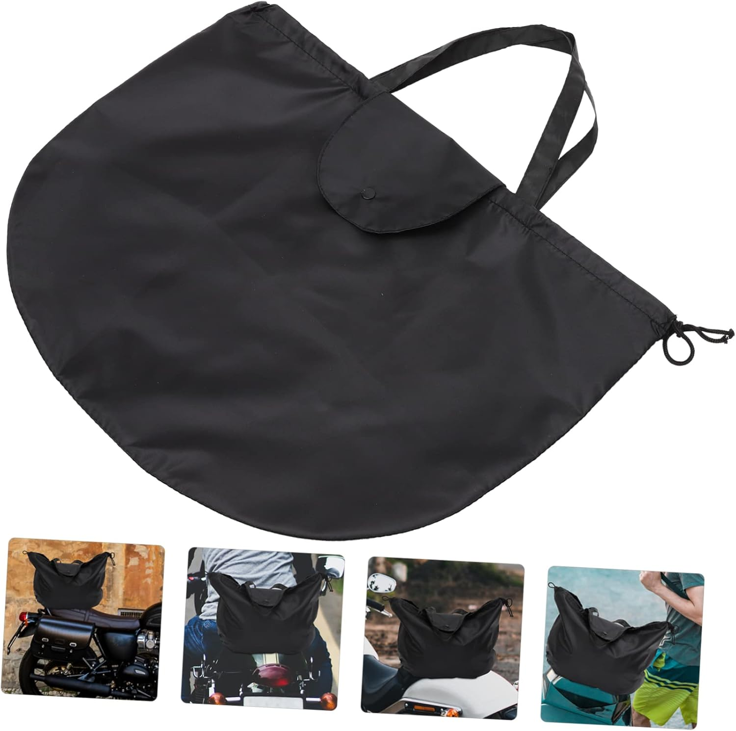 Vaguelly Motorcycle Helmet Pouch Capacity Storage Bag for Helmets Dustproof Design for Motorbike Electric Bike Use Material image number 3