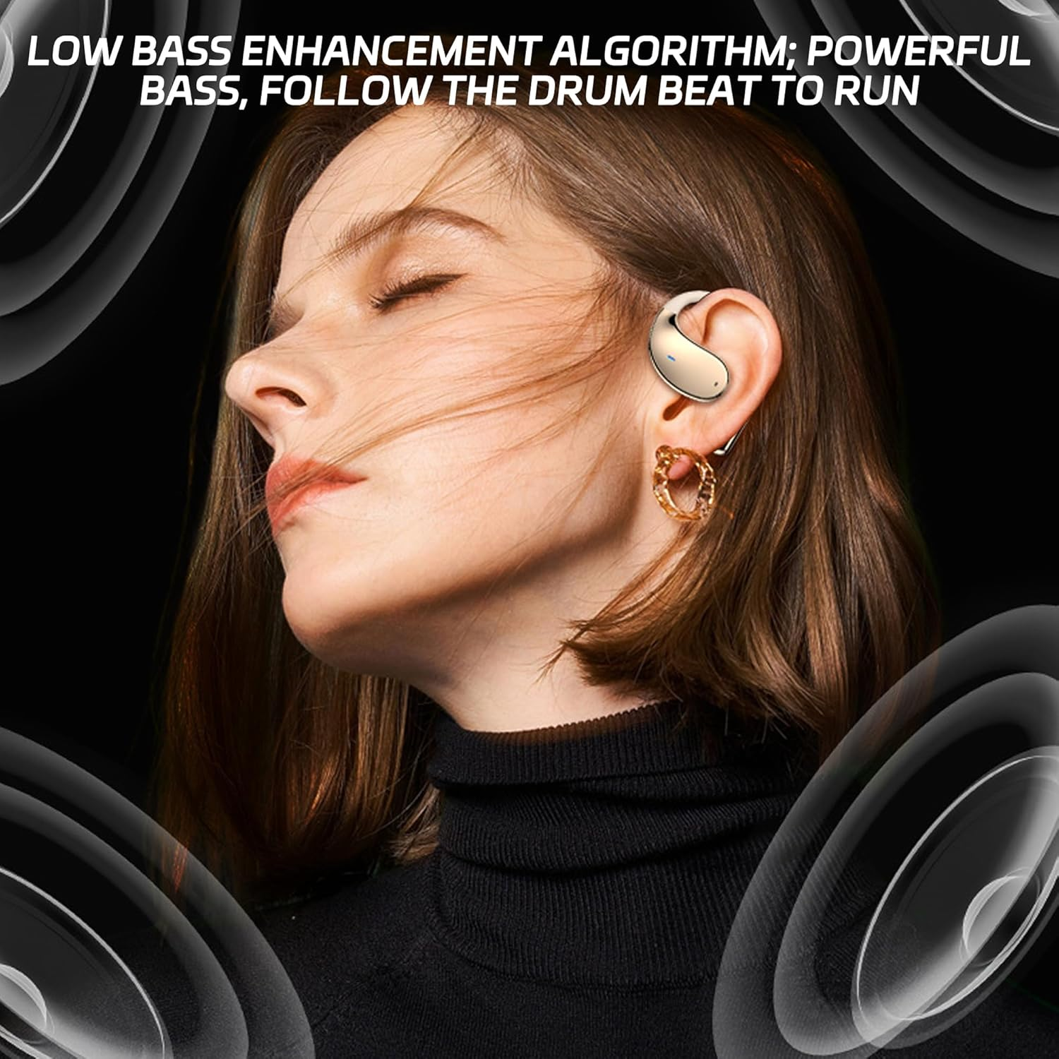 FLYTIN AI Translation Earbuds Real Time - 3-In-1 Open Ear Wireless Headphones with Charging Case, 164 Languages & Accents, Fit Ios/Android (Black) image number 4