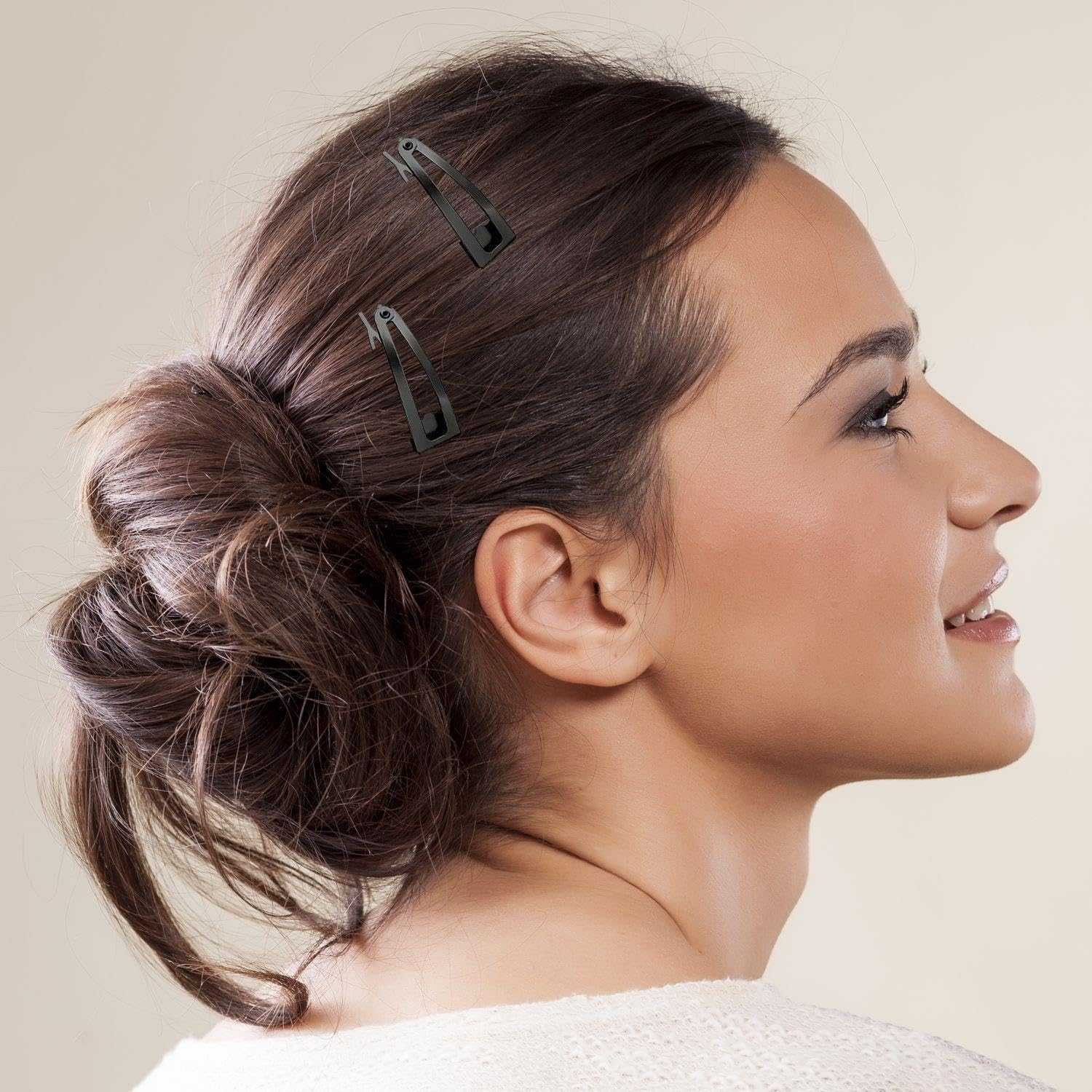 26 Hair Pins for Snap Button, Simple Side Hair Pins, Fashionable and Versatile Hair Accessories, Metal Hair Tray Tools, Hairstyle Accessories image number 2