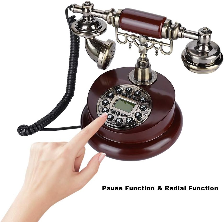 Antique Telephone, Retro Rotary Landline Phone Vintage Rotary Phone Retro Style Telephone Vintage Phone for Home Cafe Library Office Desk Decoration image number 6