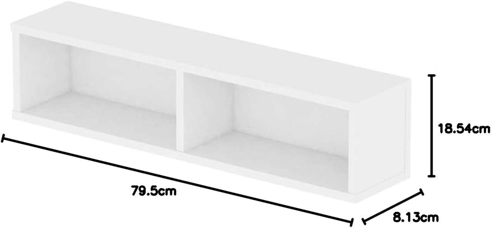 Glorious White 90 CD Rack - Metal, Tiered Shelf, Wall Mount, 170Cm X 79.5Cm X 8.13Cm, Blanc(He), Holds 90 Cds, 1.8 Lbs per Shelf, CD Storage