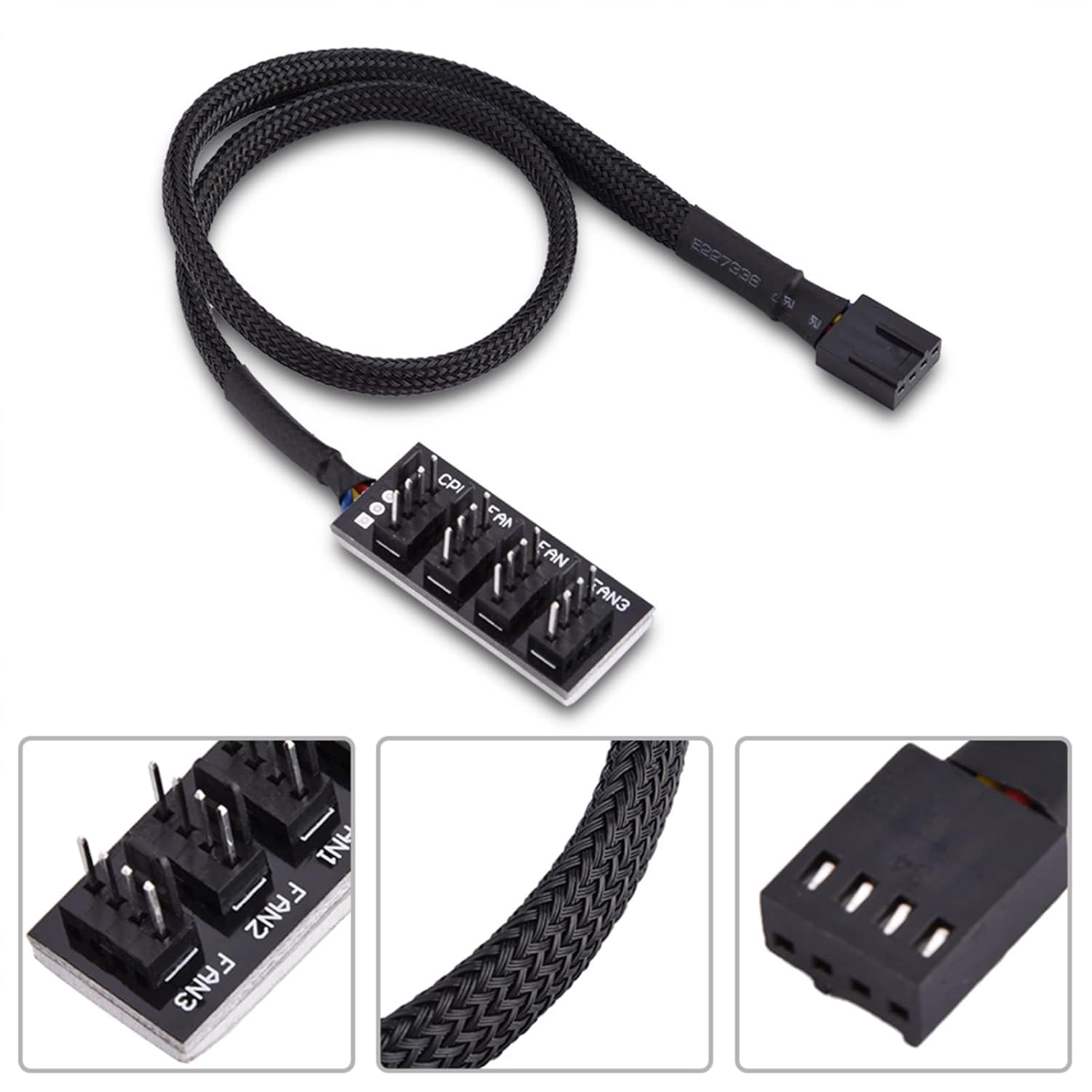 Fafeicy Detachable Fan Splitter and Power Extender Cable for Motherboard Connectors to Case and CPU Fans in PC Cooling Systems image number 4