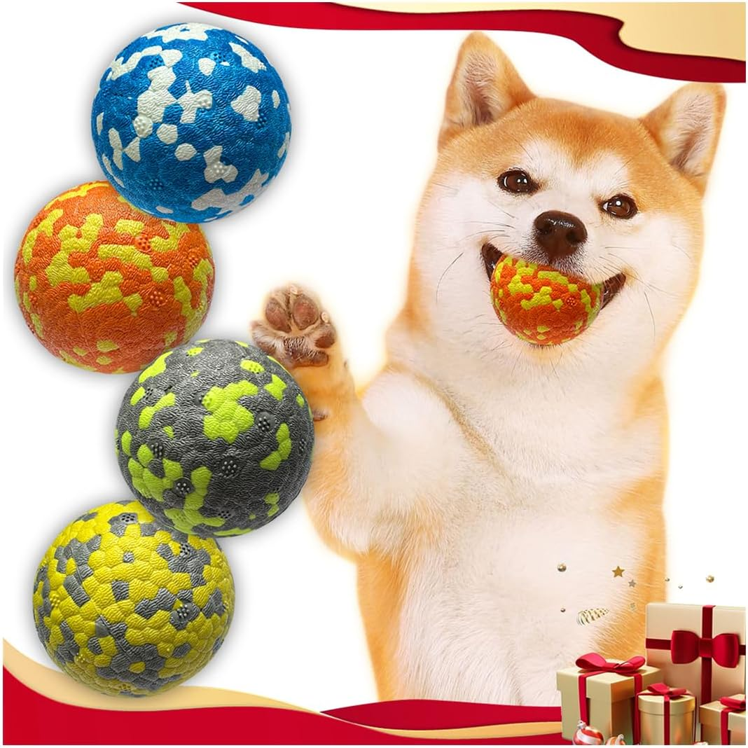 Mankoda Dog Balls, Indestructible Tennis Balls for Dogs, Durable Bouncy Dog Toy Balls for Aggressive Chewers, Interactive Dog Toys for Fetch Game, Lightweight Floating Dog Water Toy (4 Pack) image number 6