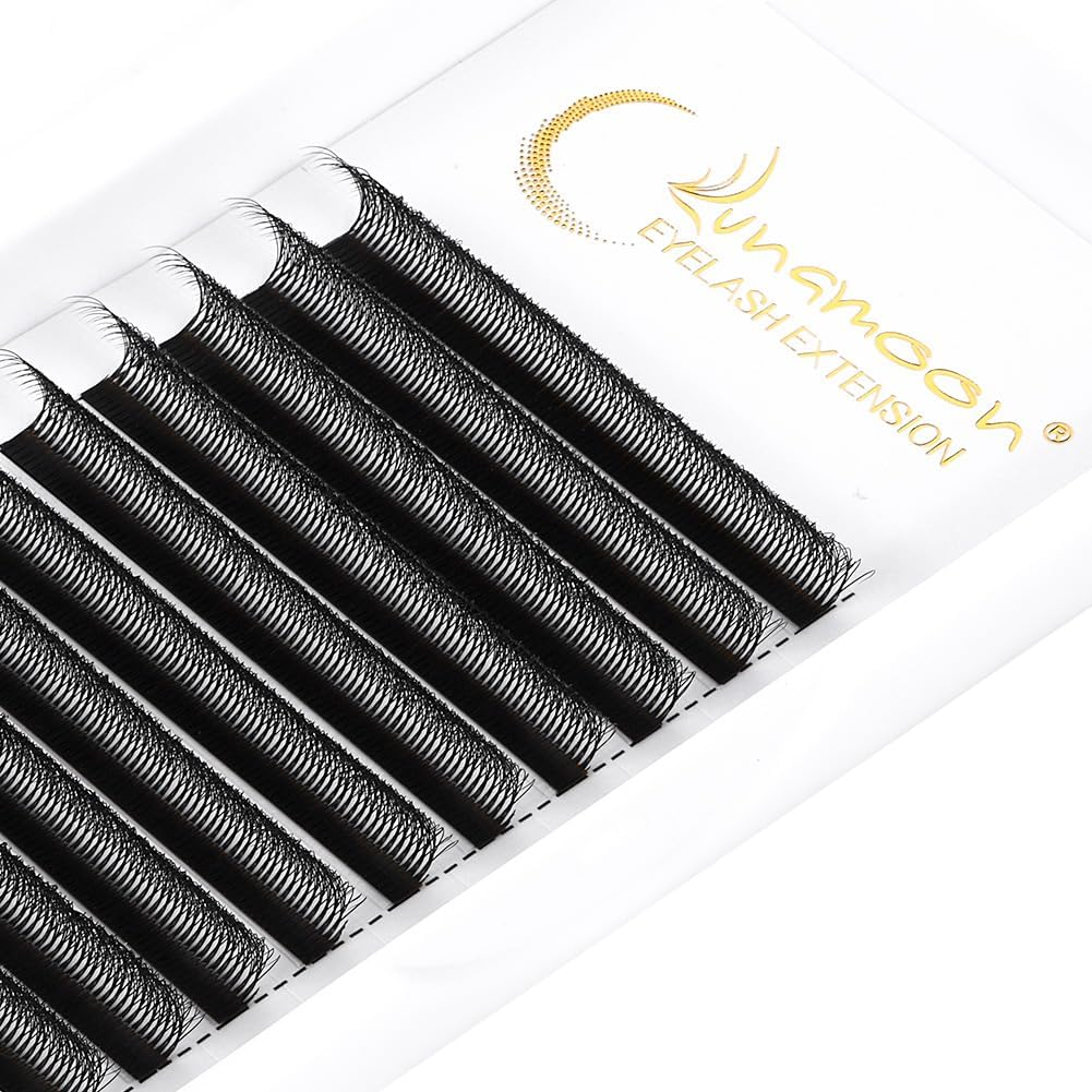 Lunamoon 6D Eyelash Extensions, W Eyelashes, Self-Fanning Lash, Ready-To-Use Fan Eyelash Extensions, Russian Volume Eyelashes, Premade Fans Lashes (6D/0.07C 12 Mm) image number 5