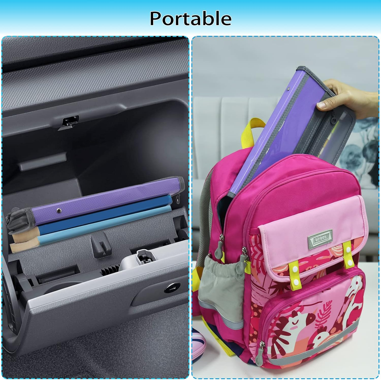 NAFY Small Accordion File Organizer, A5 Check Size 13 Pockets Coupon Receipt Holder Organizer with Zipper, 11X7 Inches Accordion Expanding Folder Wallet for Coupon, Receipt, Bills, Cash(Lavender) - A5 Lavender image number 2