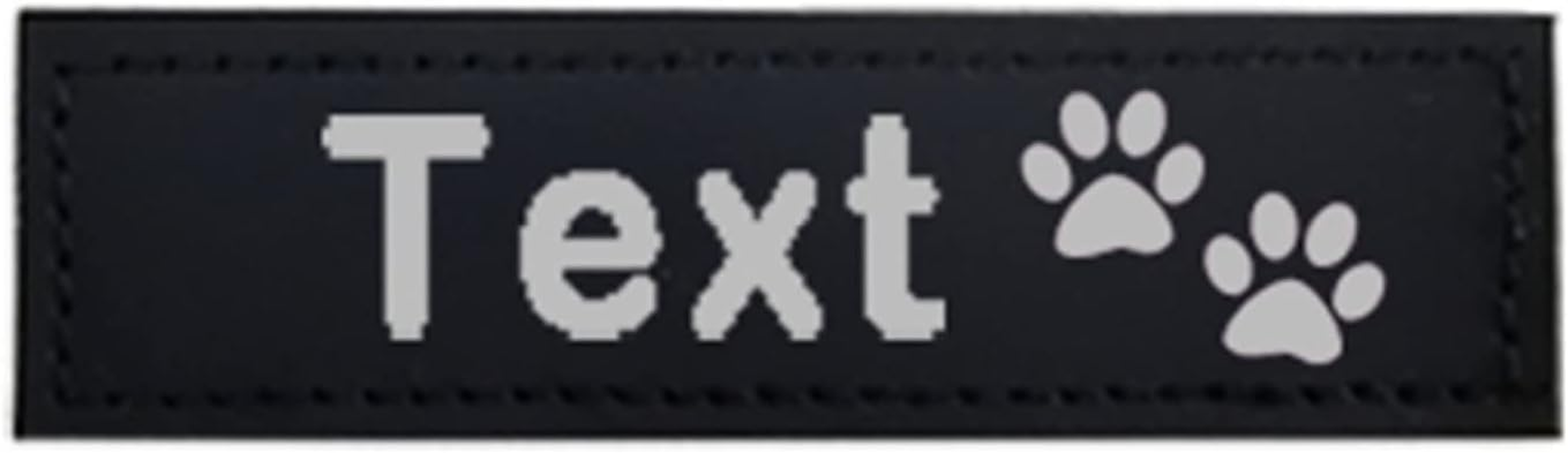 2 PCS Custom Engraved Dog Harness Tag Sticker Reflective Dog ID Tag Personalized Dog Name Tag Pet Chest Strap Tag Sticker,Reflective-Paw,16X5Cm