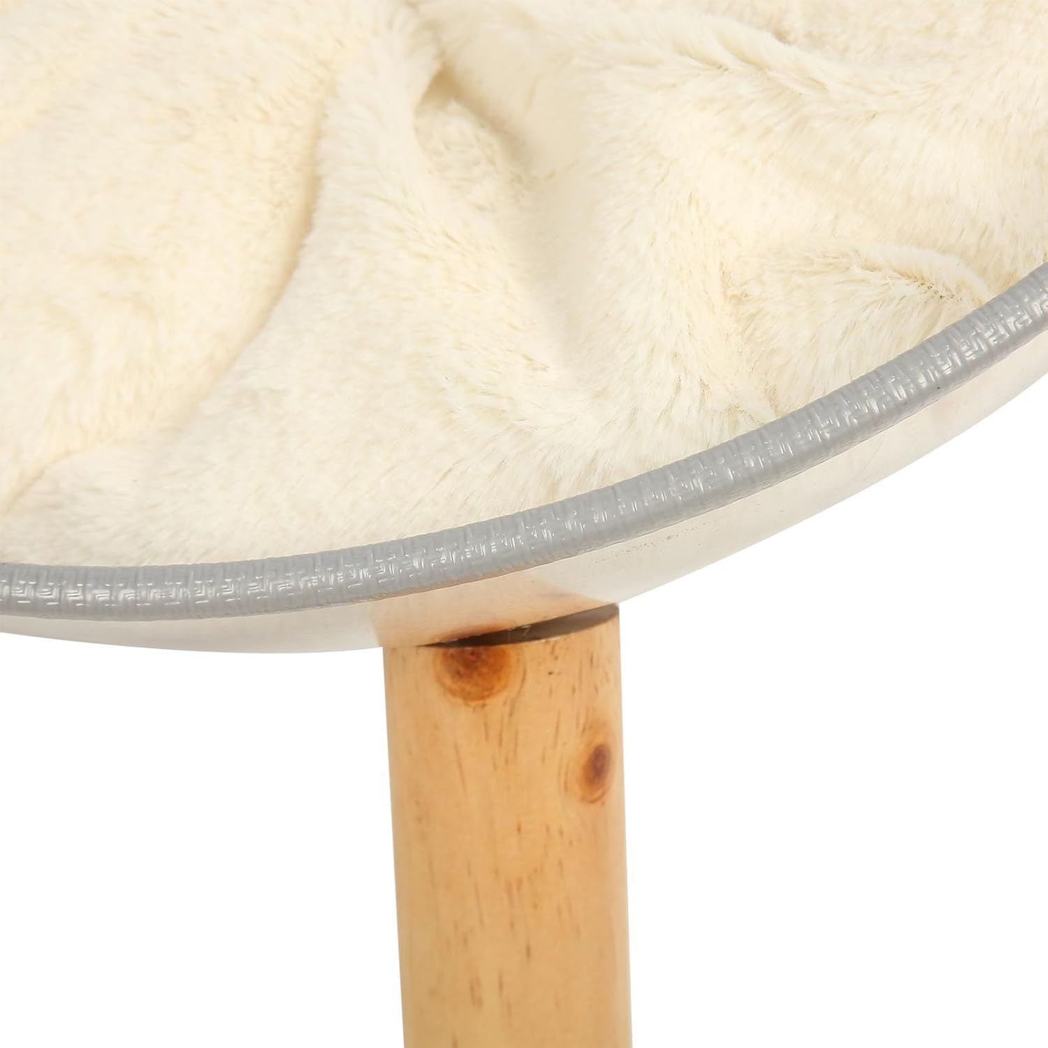 Wooden Cat Bed Capsule,Clear Capsule Cat Bed Stable Safe Durable Stylish Wood Elevated Transparent Cat Bed with Cushion for Kitten