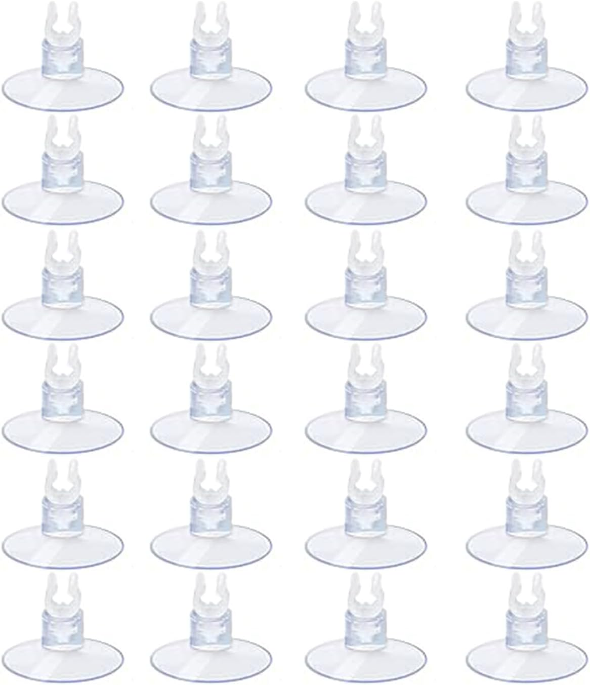 Roczential 24-Pack Aquarium Suction Cup Clips for 3/16" ID Airline Tubing, Air Hose Holder Clamp for Fish, Turtle, Frog Tank image number 3