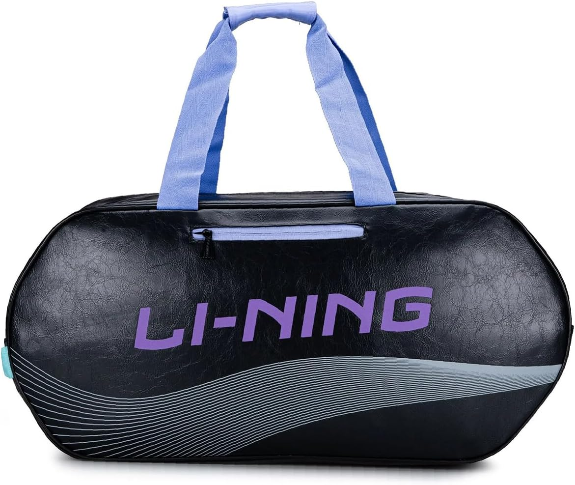 Li-Ning Dolph 6-In-1 Thermal Badminton Kit Bag | Badminton Kitbag | Spacious | Easy - Access Compartments | Unisex - Men, Boys, Girls, Women - Black image number 4