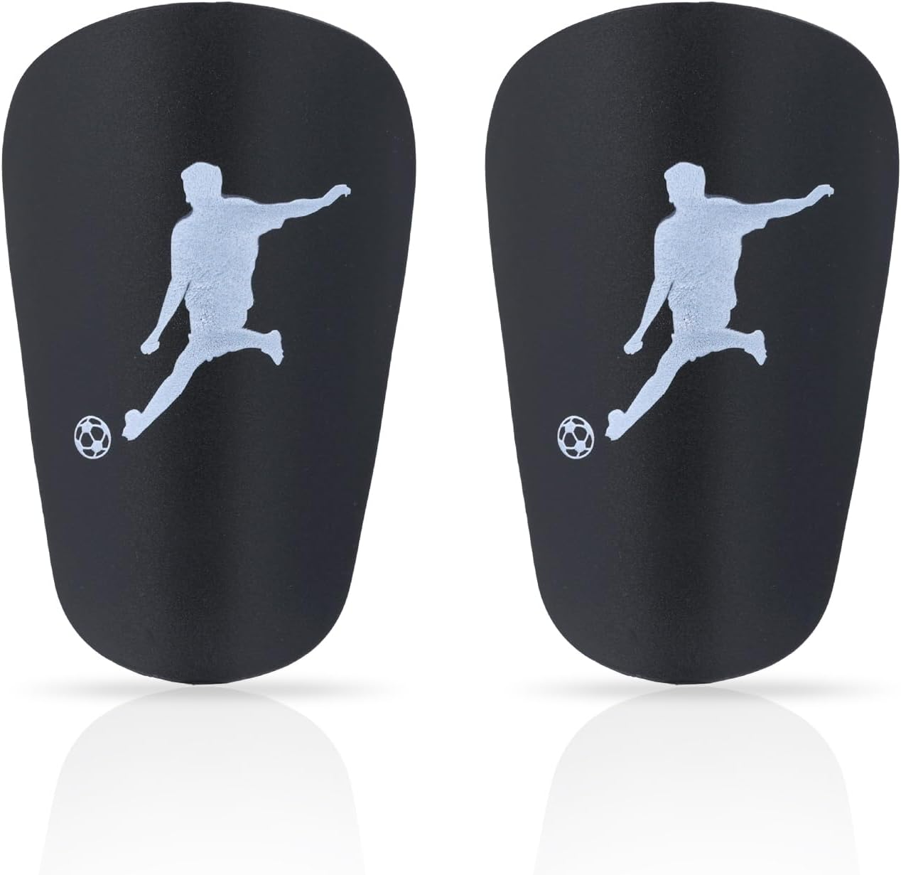 2Pcs Mini Soccer Shin Guards, Extra Small Shin Pads Tiny Shin Guards Miniature Protective Equipment for Adults Kids Youth Men Women Football Players Boys Girls (3.1X1.9In) image number 1
