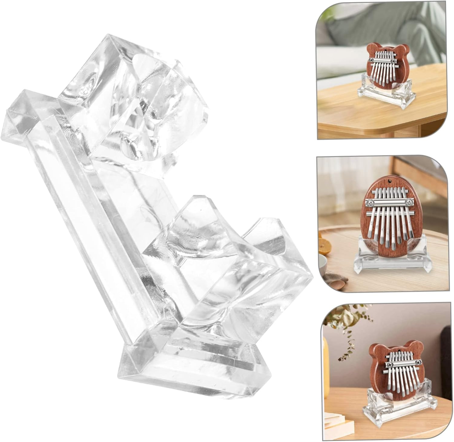 FUNOMOCYA 2Pcs Practical Acrylic Music Instrument Stand Kalimba Piano Display Stand Portable Thumb Piano Holder image number 2