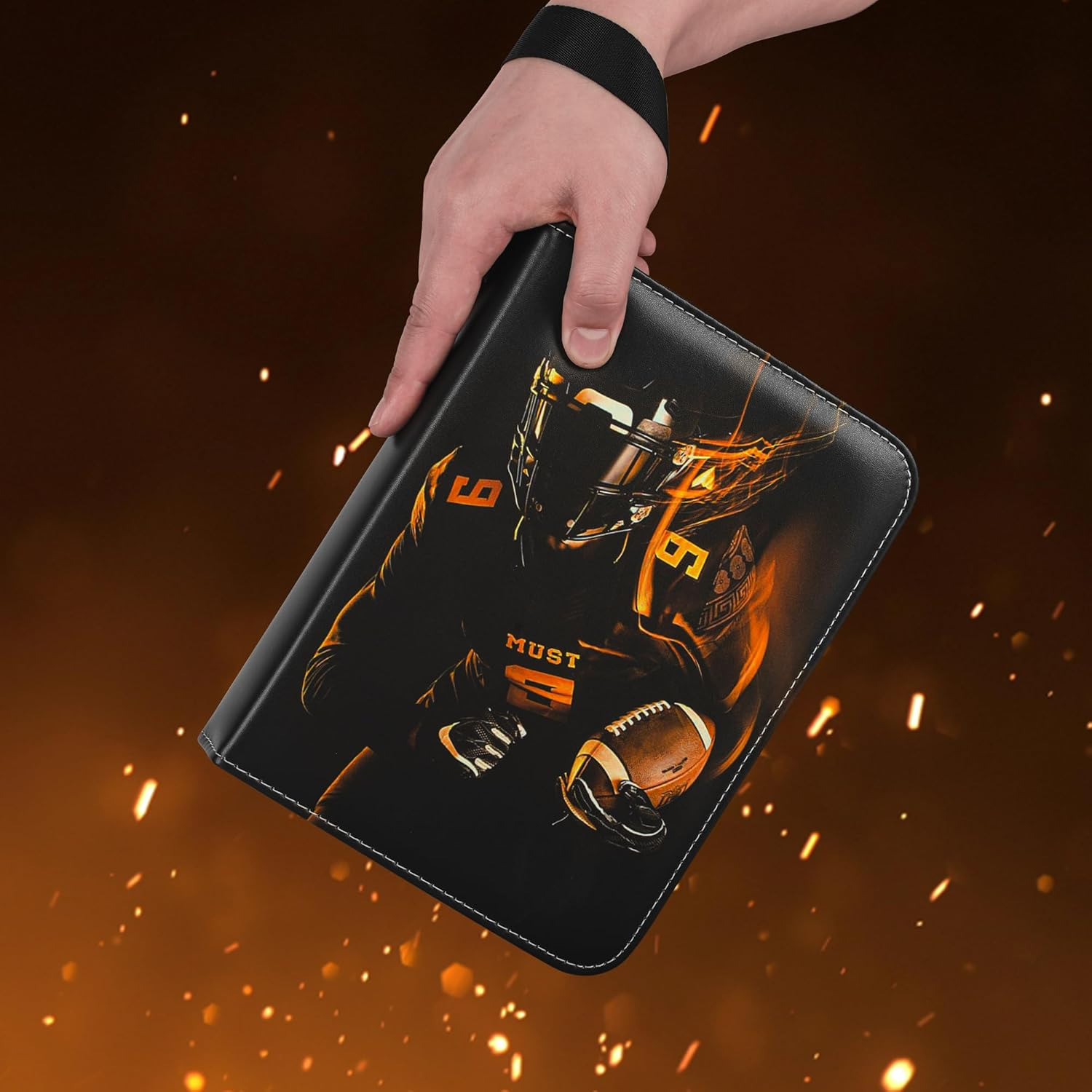 RONMONG Football Card Binder,2024 Sports Trading Card with Sleeves Holder Album,990 Pockets Rugby Card Holder Sheets Display Storage Protectors for Collectors Boys and Girls Gift image number 2