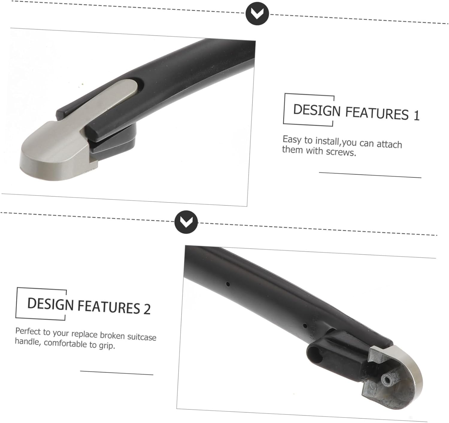 GALPADA 2Pcs Replacement Suitcase Luggage Handle Strap Carrying Handle Grip for Travel Suitcase Luggage Case image number 2