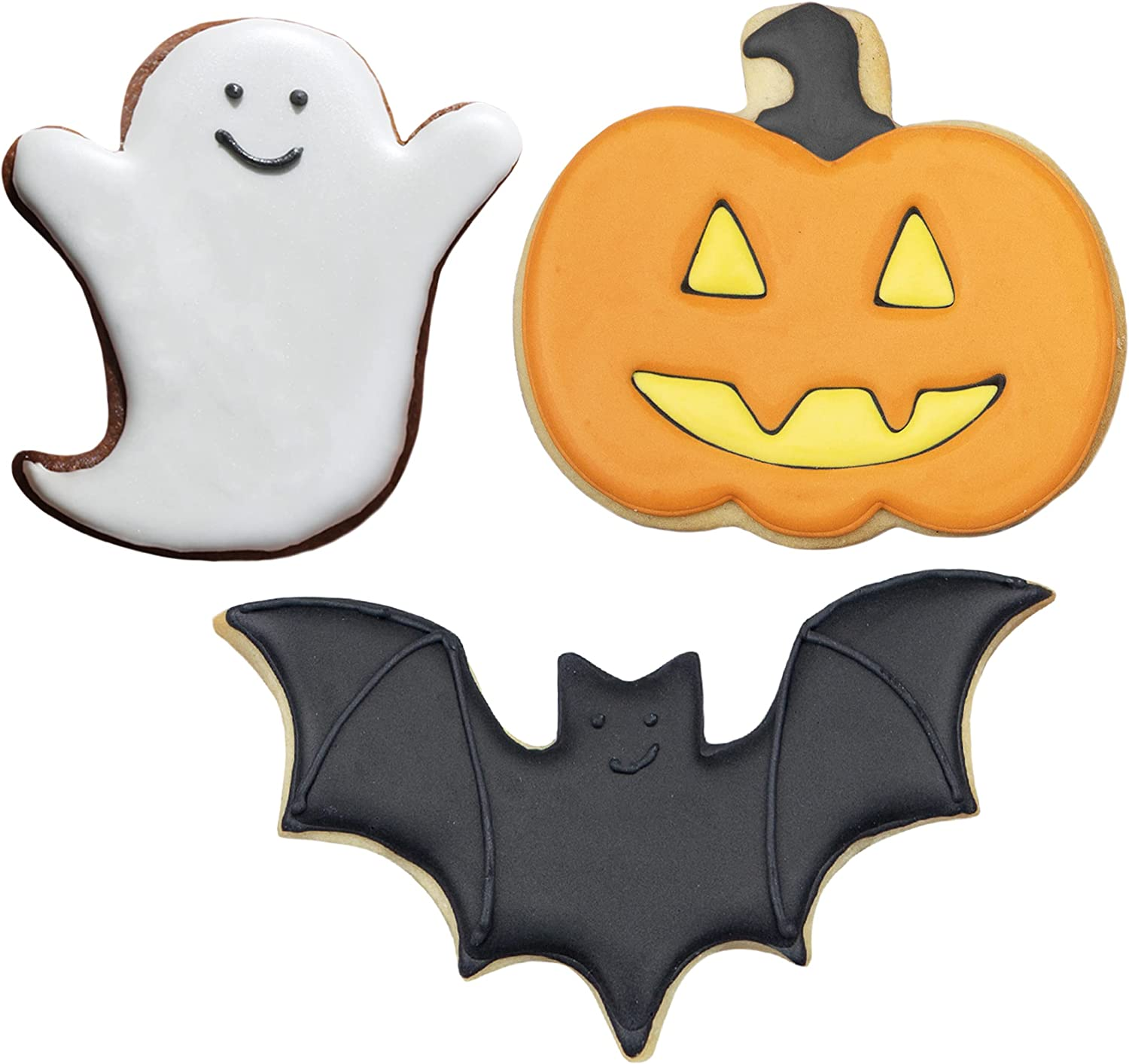 Halloween Cookie Cutters 3-Pc. Set Made in USA by Ann Clark, Pumpkin, Ghost, Bat image number 4